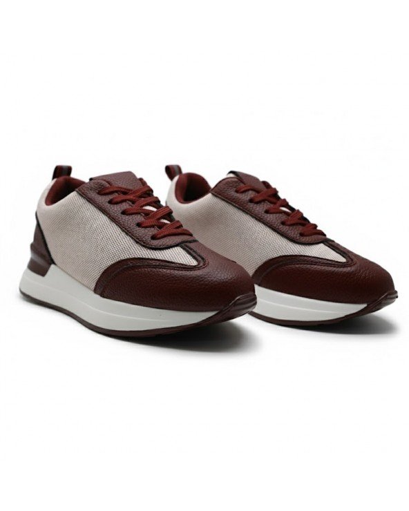 BASKETS AVEC SEMELLE ULTRA LÉGÈRE – BORDEAU