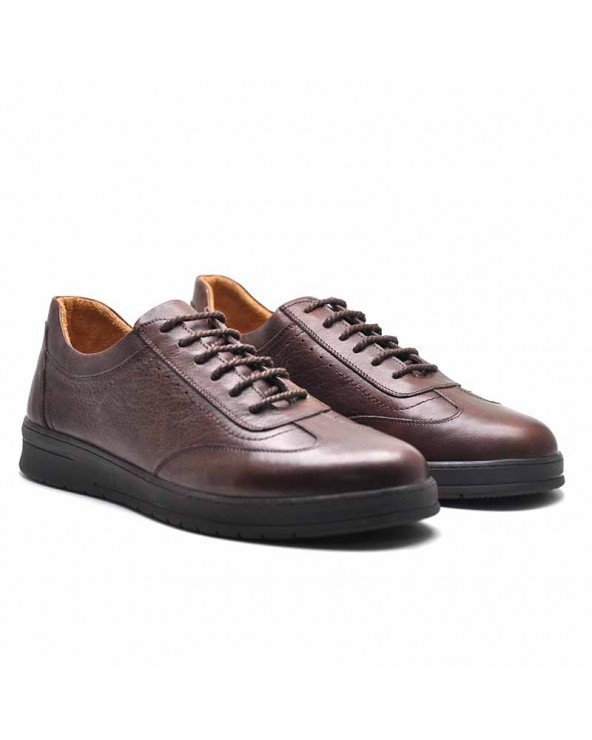 BASKETS SOUPLES EN CUIR – MARRON