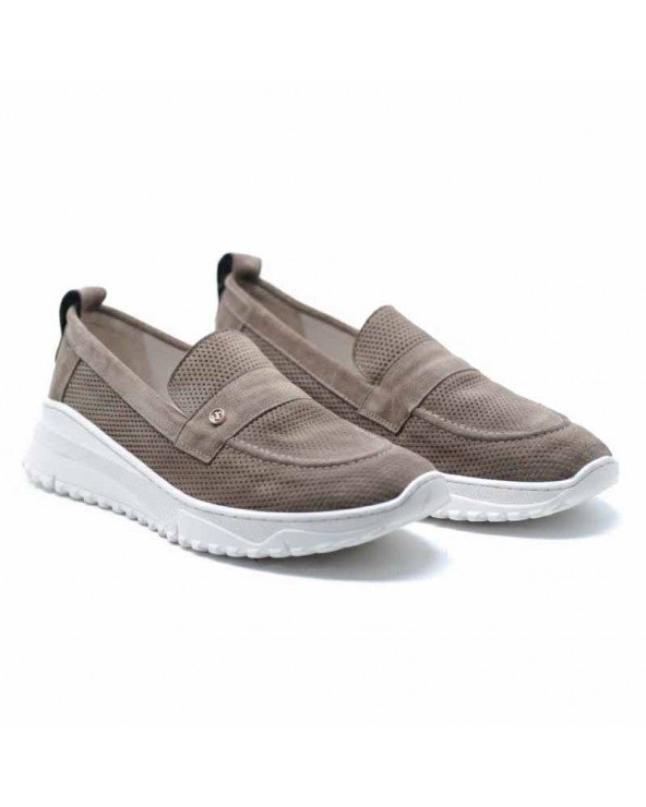 CHAUSSURES CONFORTABLES EN CUIR – KAKI