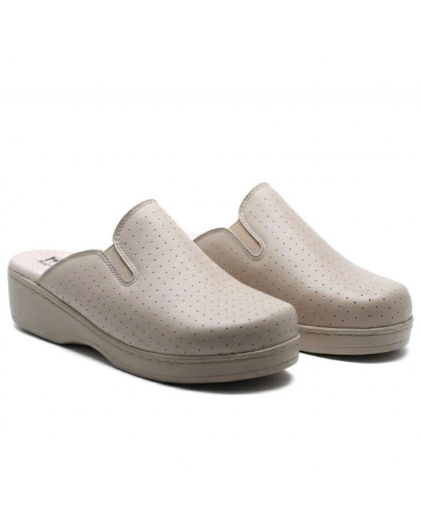 SABOTS EN CUIR – KAKI